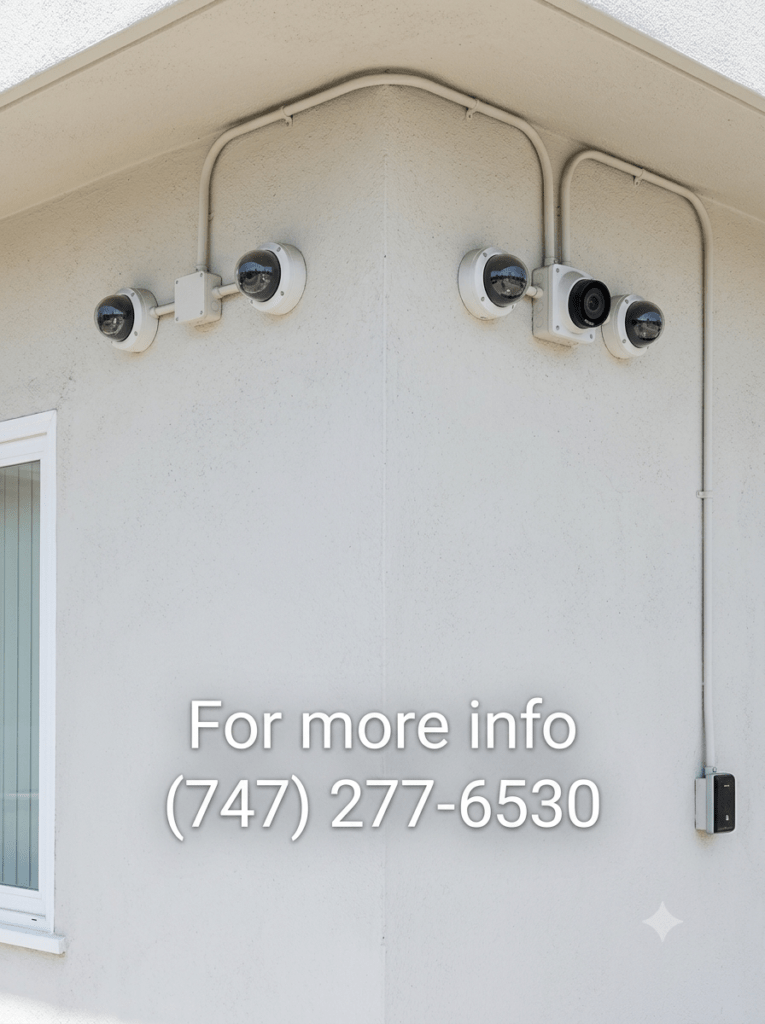 CCTV Security cameras New construction wiring Surrounded sound Flat TV installation, TV antennas Internet connection. Trust us your security. For more info call us: (747) 277-6530